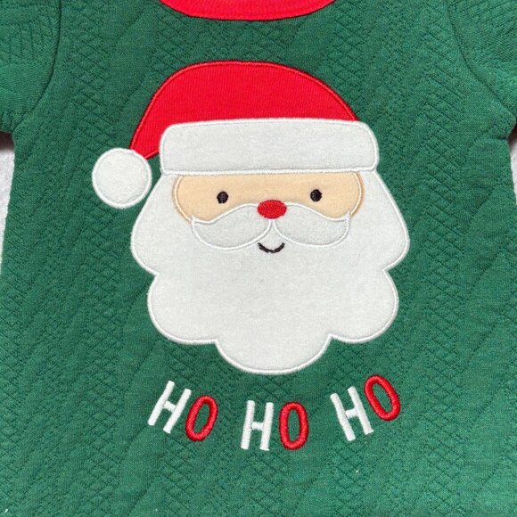 Baby Starters Infant 3 Months Santa Footies Green Long Sleeve Christmas Coverall - Picture 3 of 5
